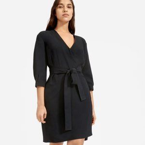 EVERLANE NWT Japanese GoWeave Long-Sleeve Mini Wrap Dress